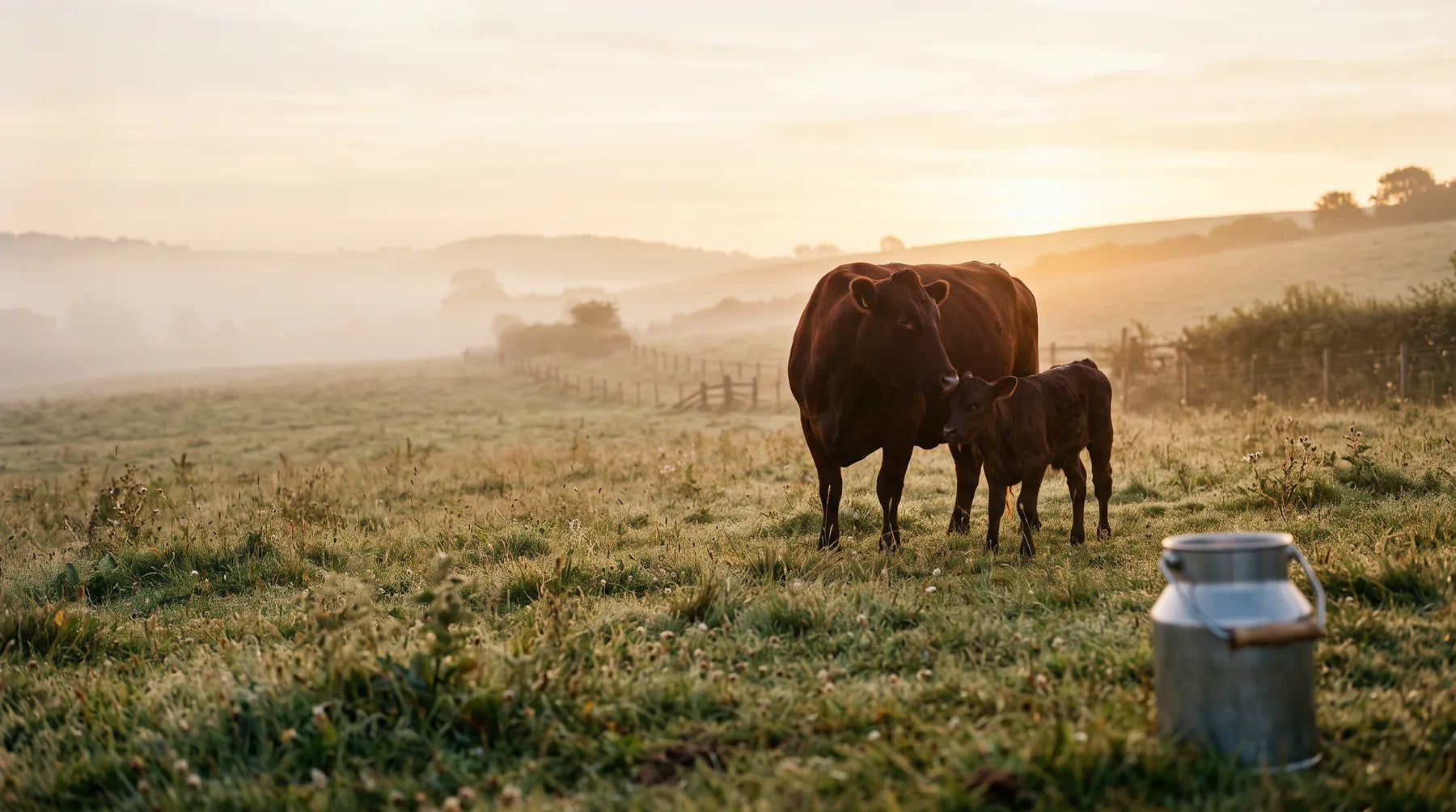 Cow with calf — first milking 0–6h